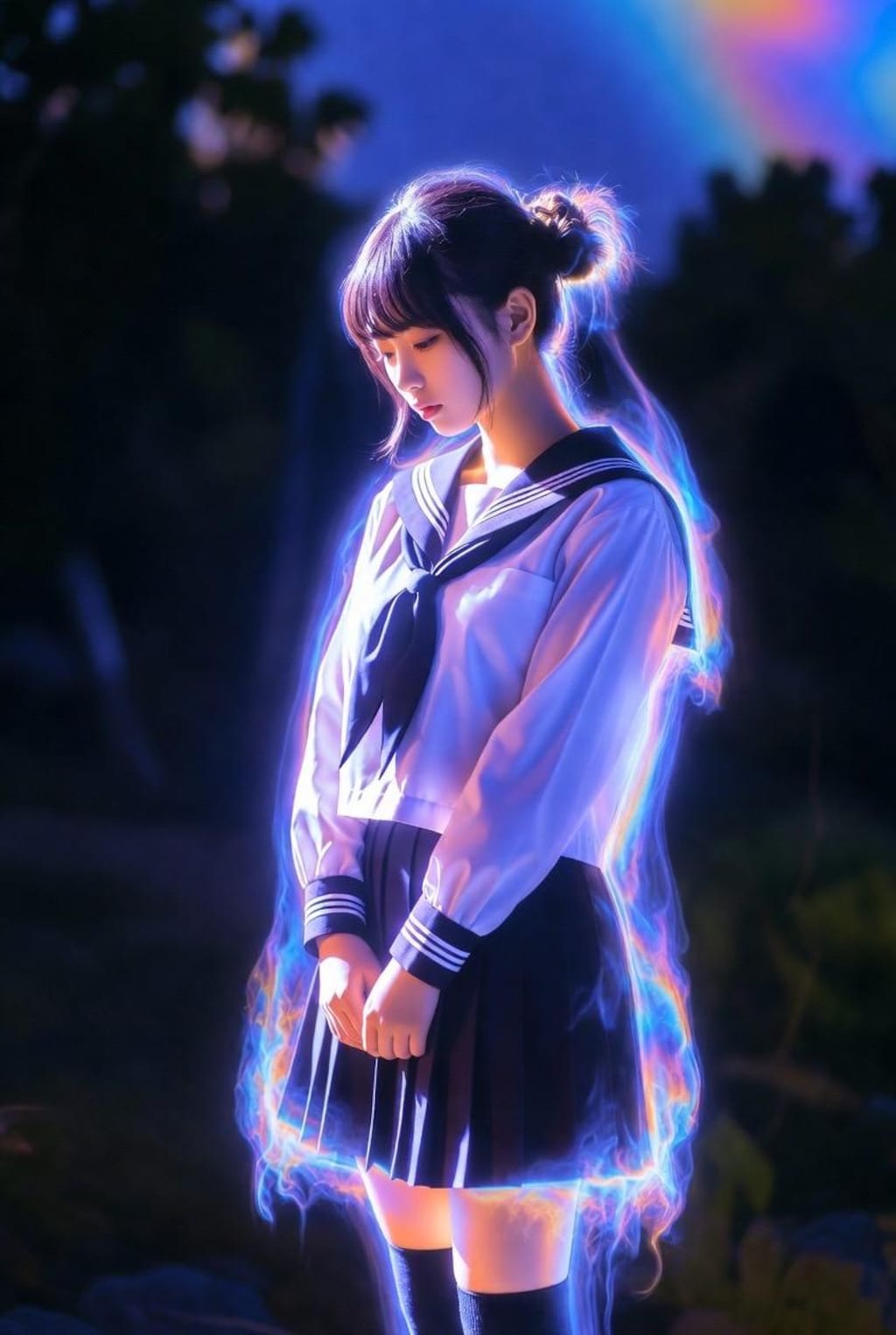 depicted with Kirlian photography aura