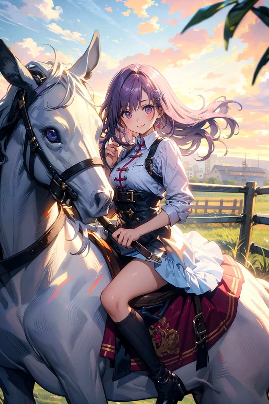 乗馬する少女 | の人気AIイラスト・グラビア