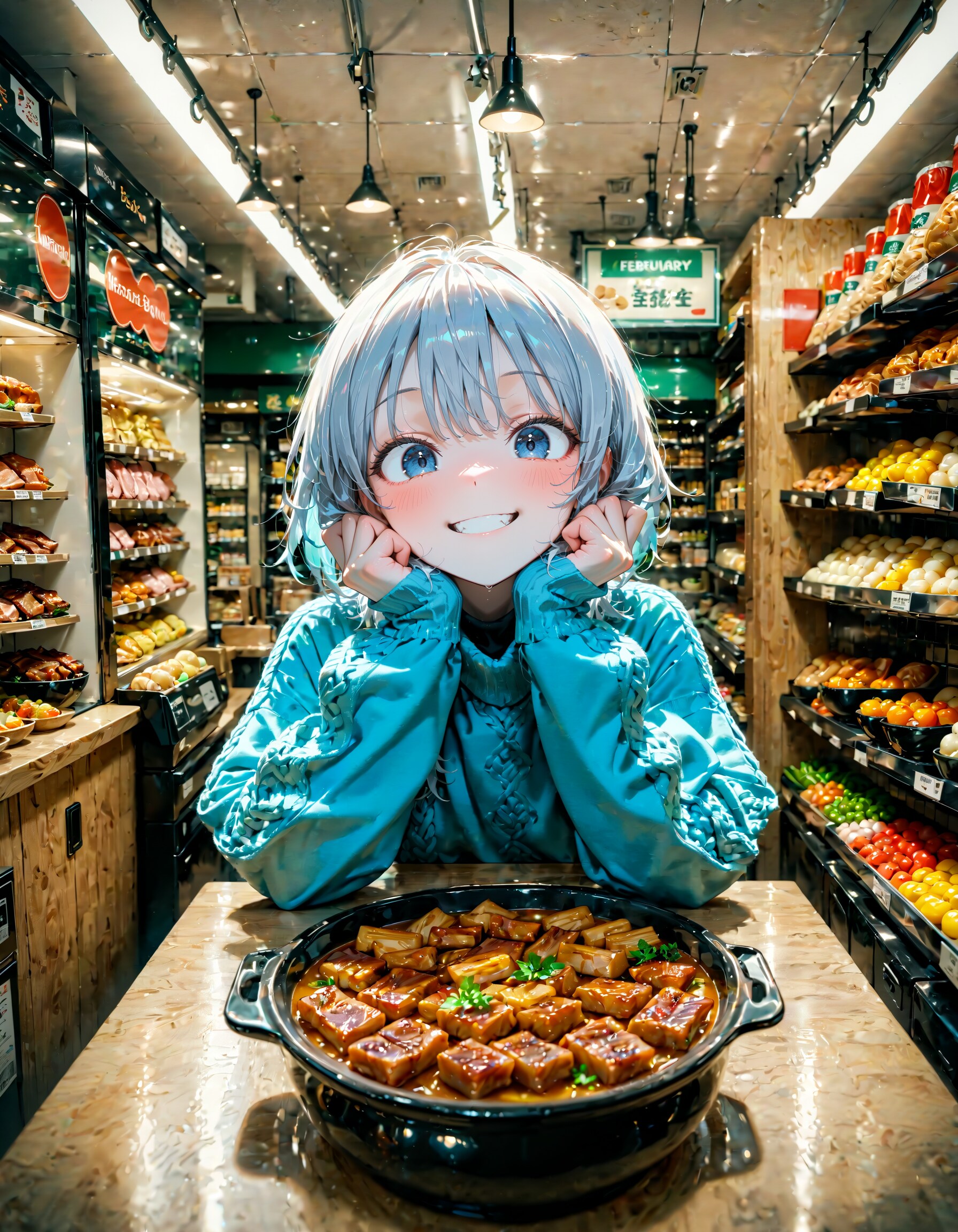 今日は豚丼の日。ニットの日　その２ | の人気AIイラスト・グラビア