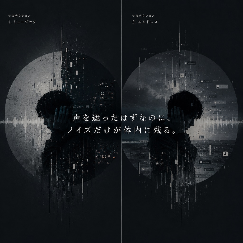 「声を遮ったはずなのに、 ノイズだけが体内に残る。」　ミュージックｘエンドレス　by もん