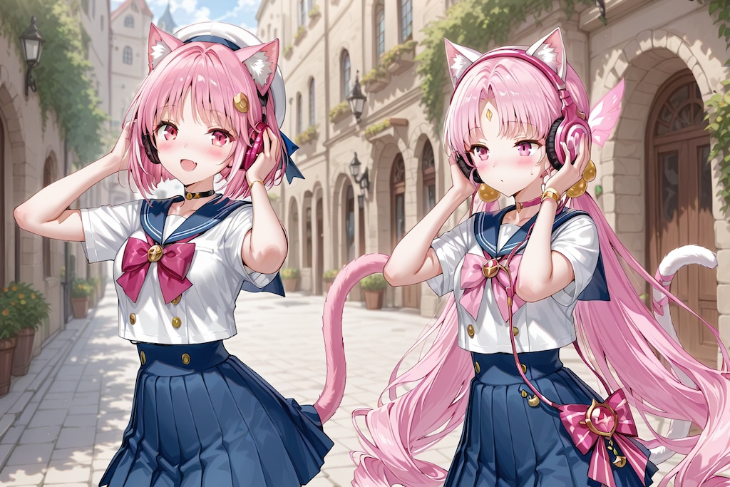 ピンク髪のケモ耳女の子.7