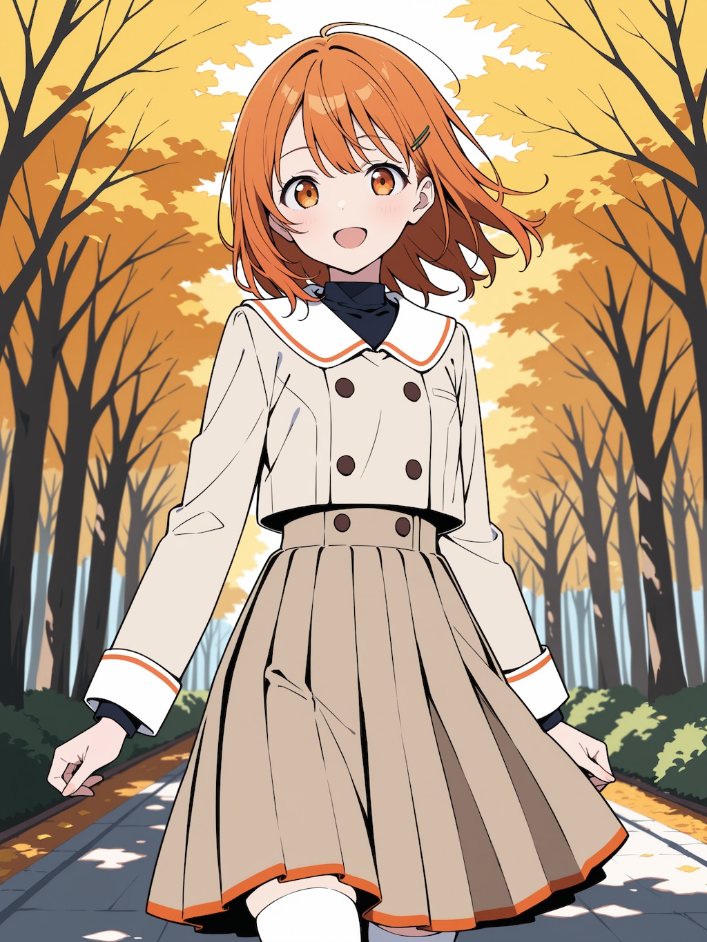 秋の公園を散歩するAPRICOTちゃん