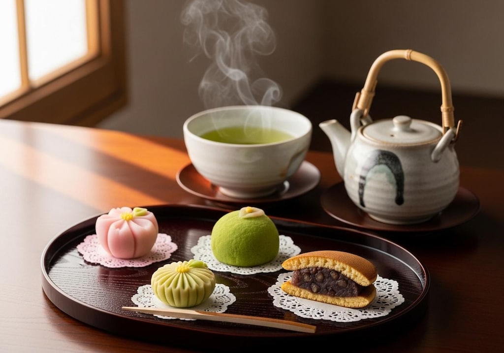 デザートのお化け和菓子職人御手製の和菓子セット