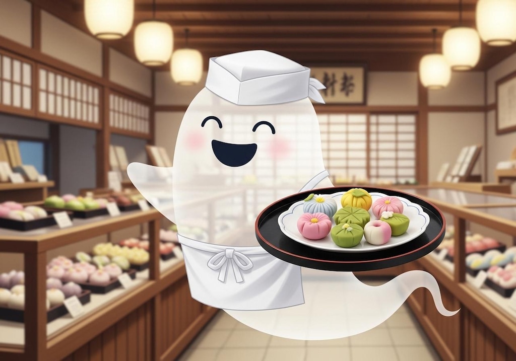デザートのお化け和菓子職人御手製の和菓子セット