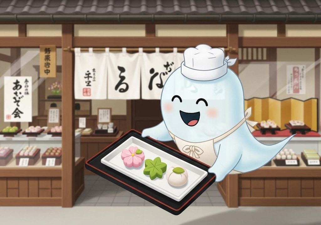 デザートのお化け和菓子職人御手製の和菓子セット