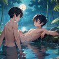 密林の村の少年達 2枚目