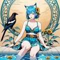 ヒマワリの猫 6枚目