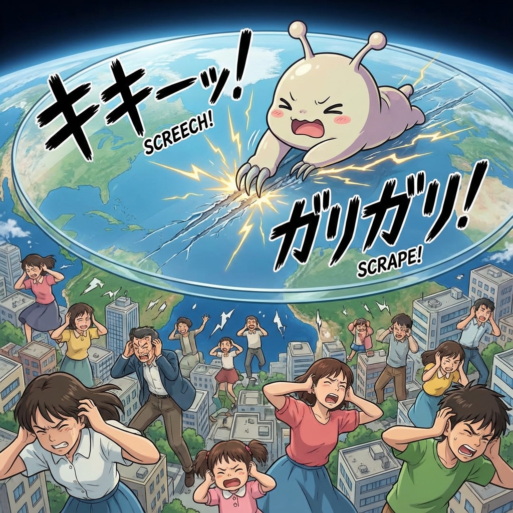 ガラスを引っ掻く音攻撃