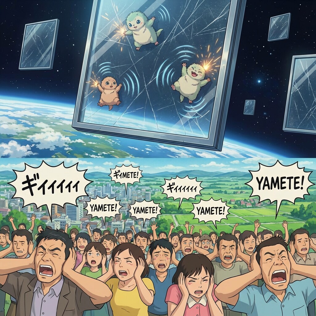 ガラスを引っ掻く音攻撃