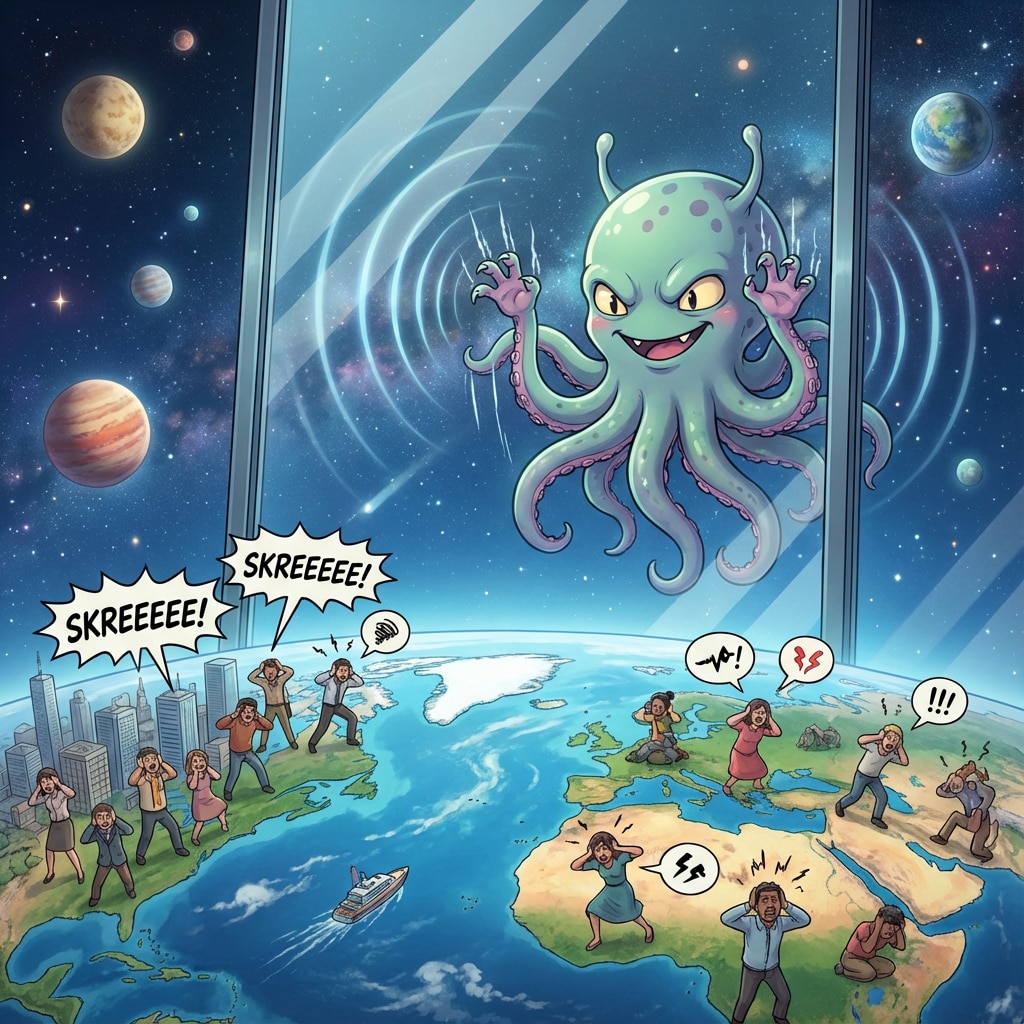 ガラスを引っ掻く音攻撃