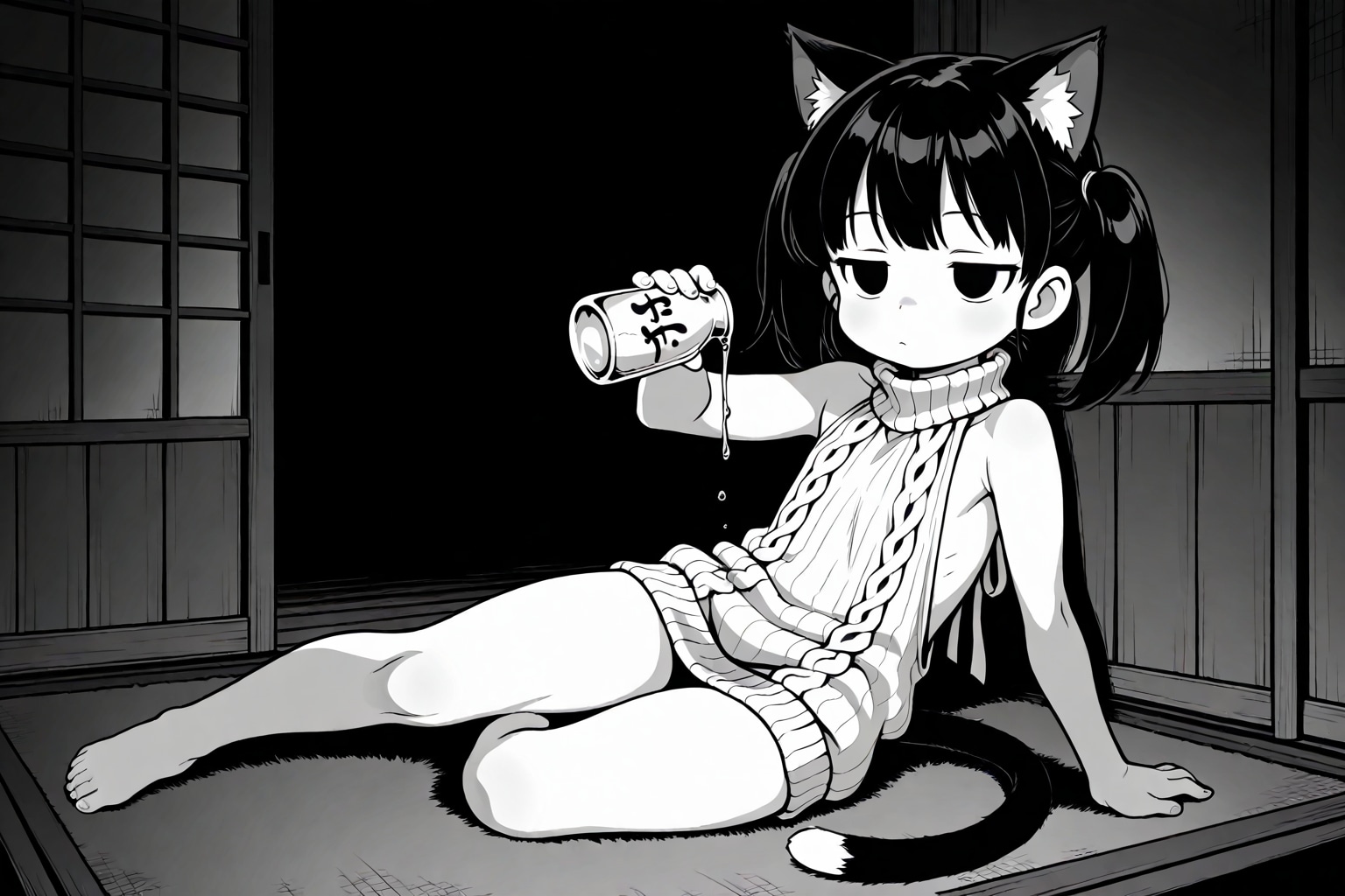 〇貞を〇すセーターを着るカラシ猫子月島