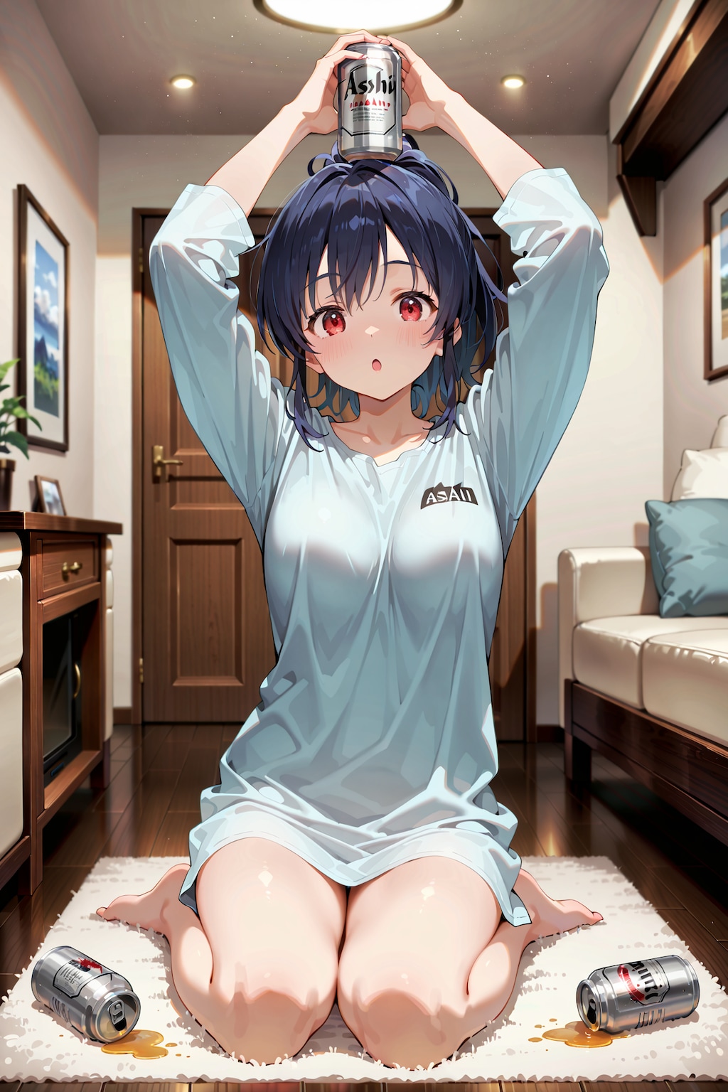 おうちでスーパードライ（ビールこぼしてるぞ） Y718