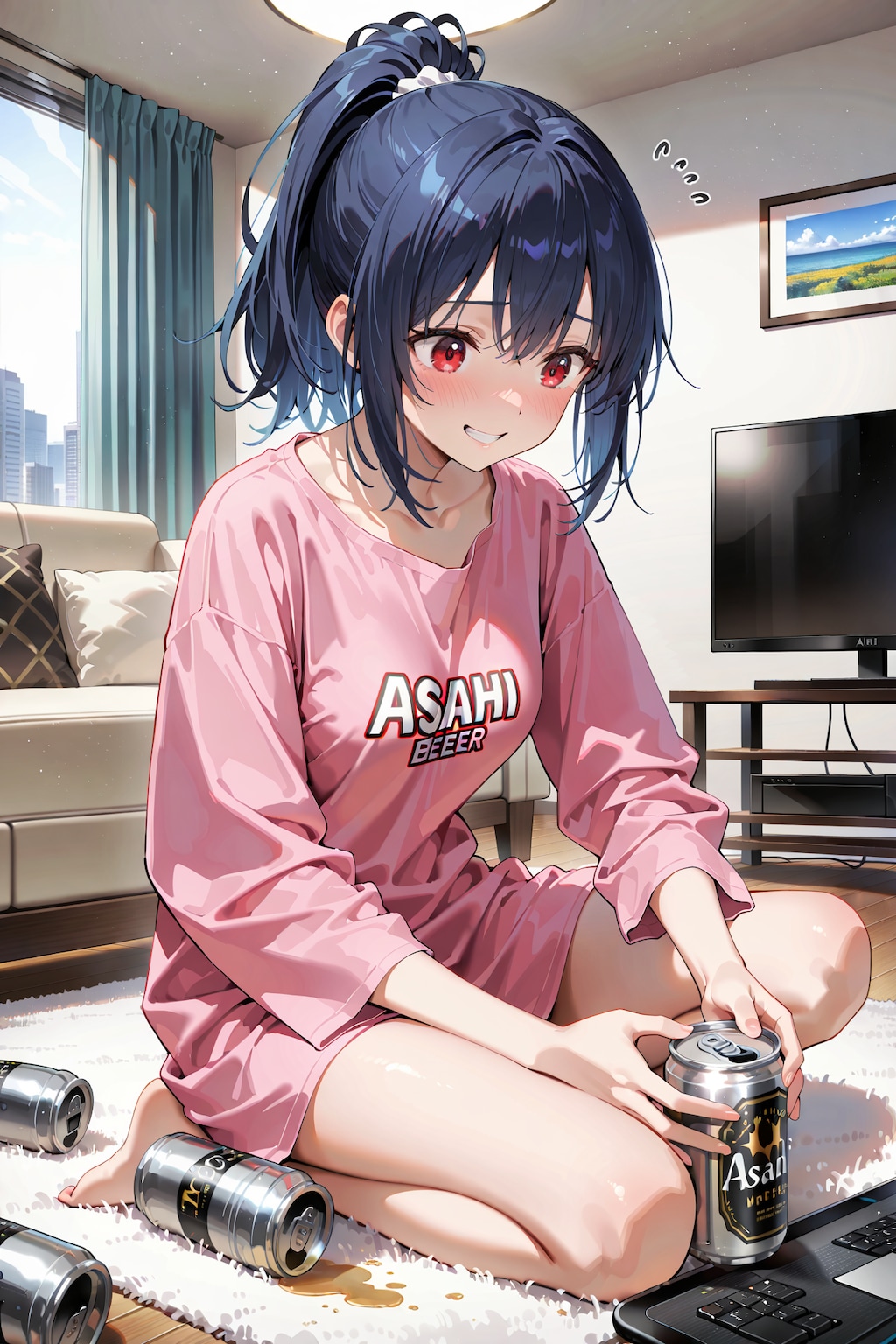 おうちでスーパードライ（ビールこぼしてるぞ） Y718