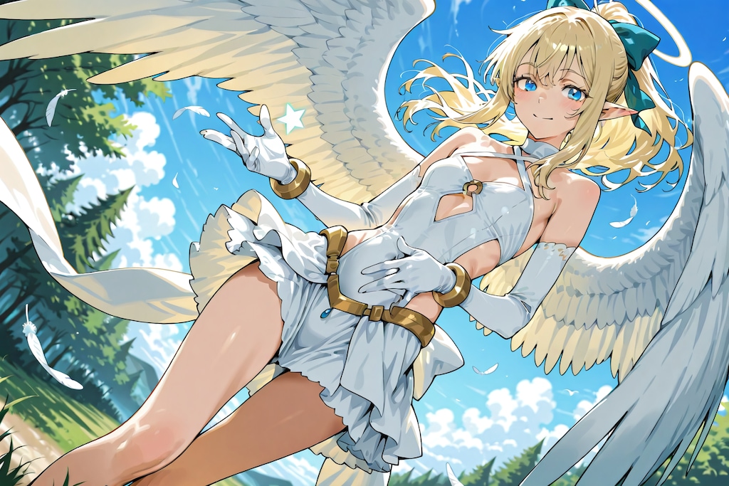 【習作】エルフ族の天使　その３