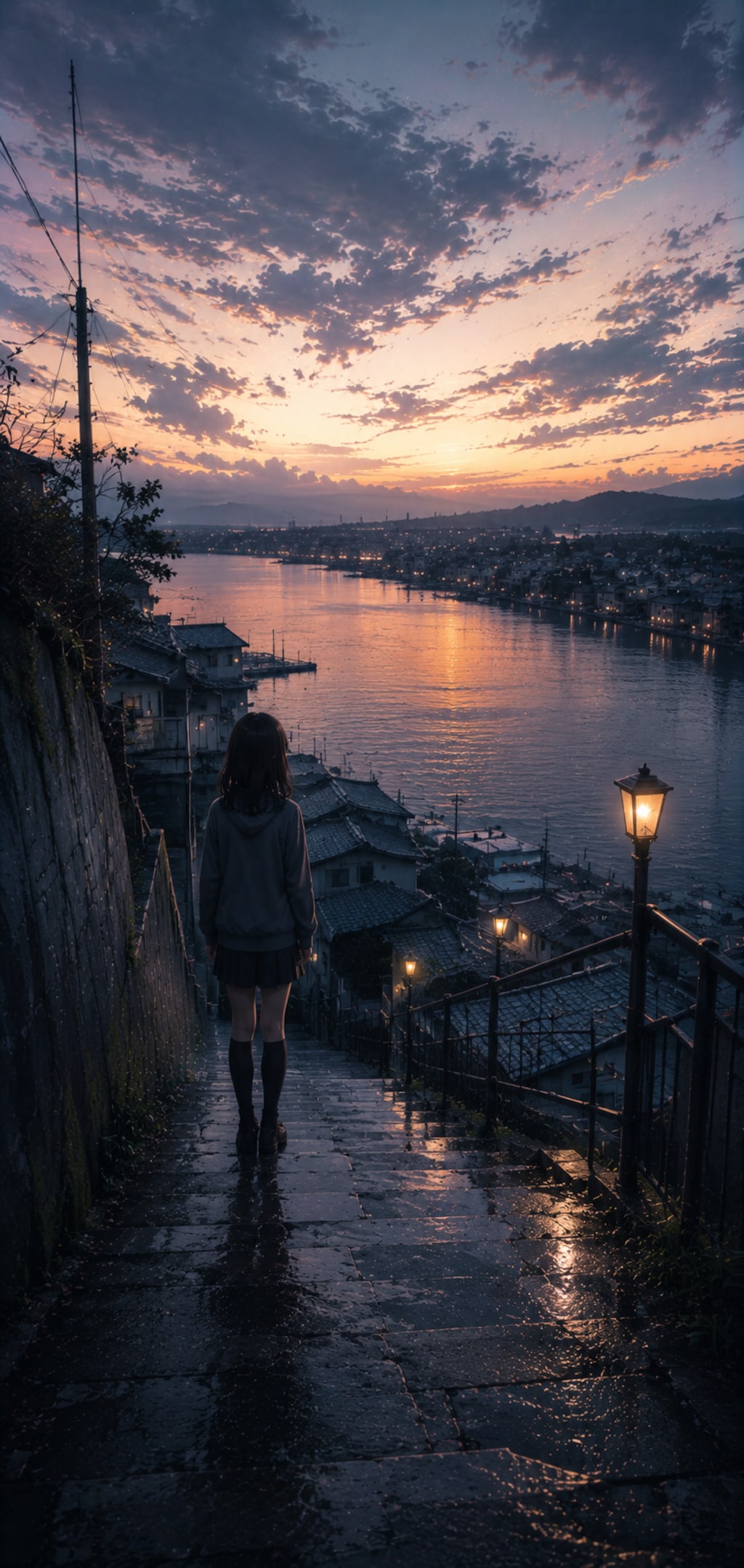 夕日と朝日と私