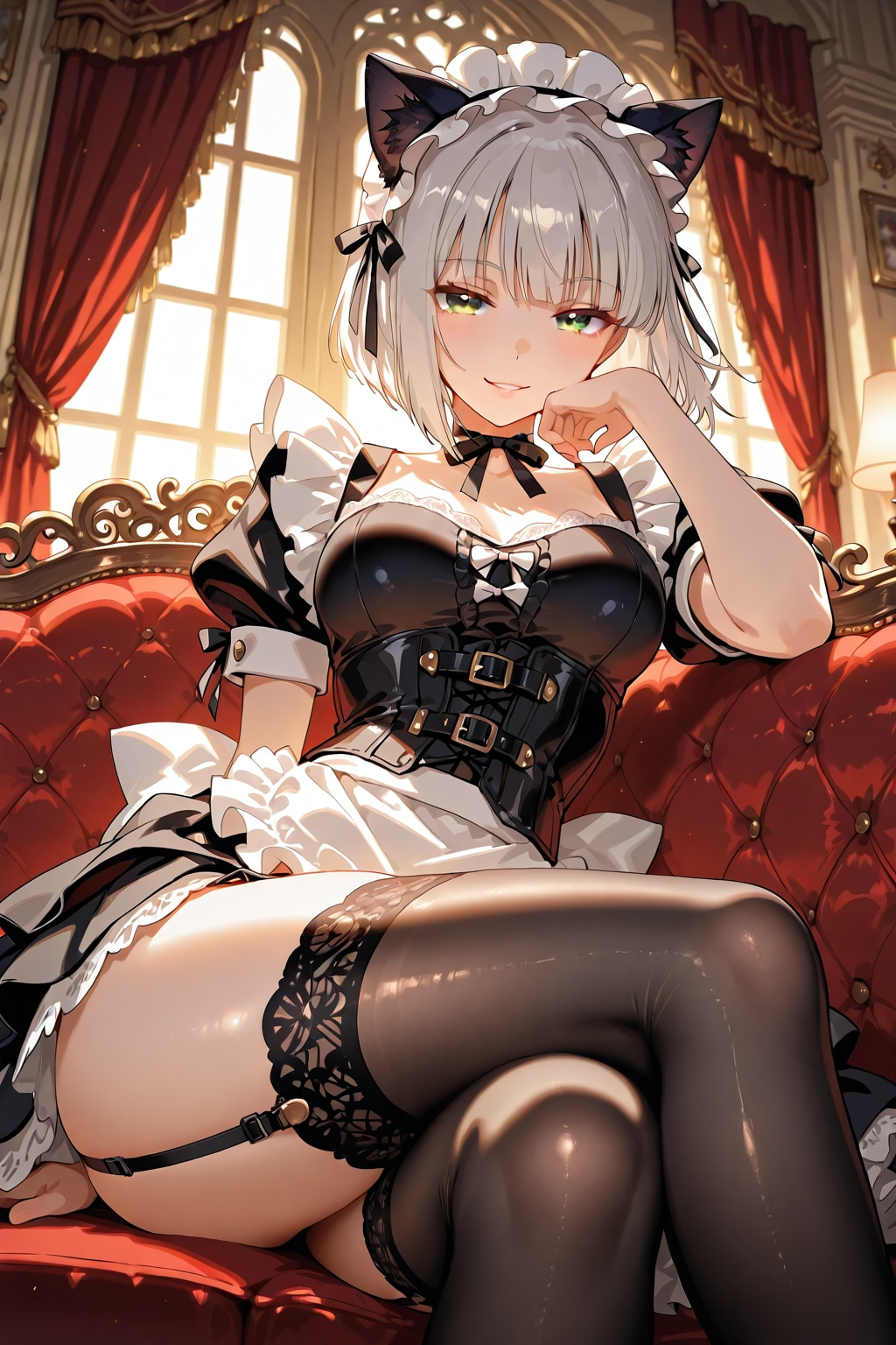 猫耳メイドの休息