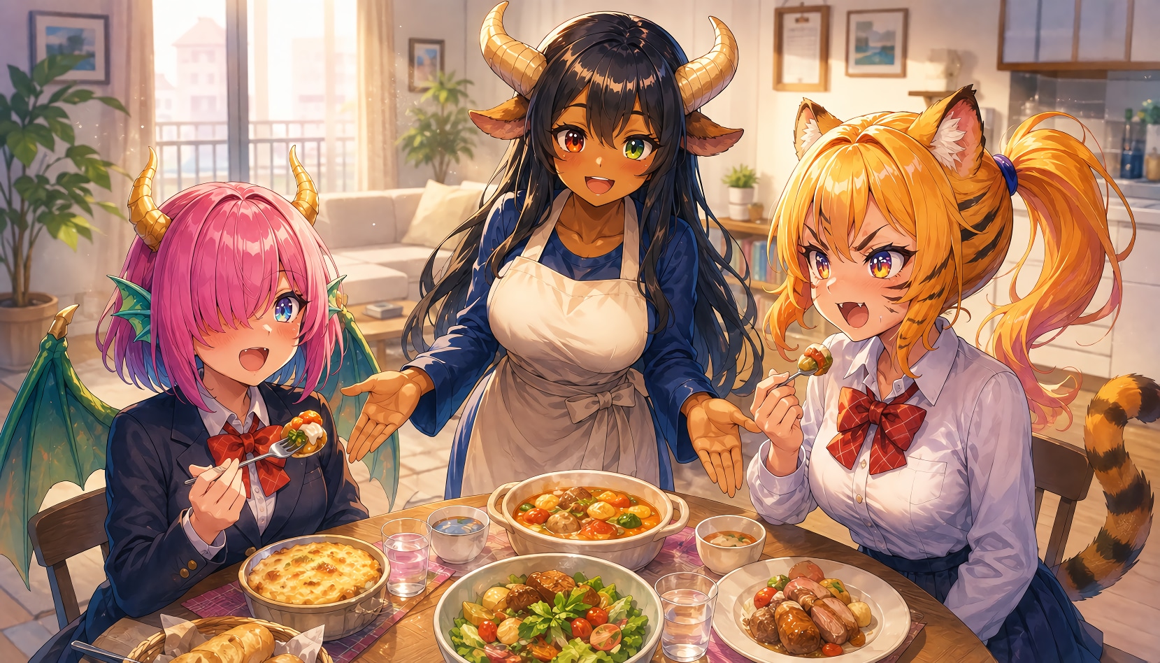 異世界から転移してきた系ヒロイン番外編【グルメ】 | の人気AIイラスト・グラビア