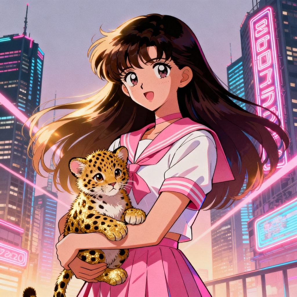 豹と少女_Seedream