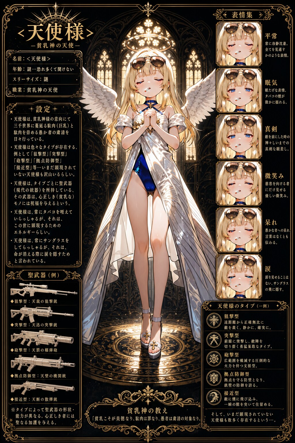 うちの最大の謎「天使様」のキャラシートｗ