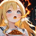 カレーのあまりの辛さに火を吹くちちぷいちゃんとその可愛らしさに興奮するししょちゃん (GPU学園) 10枚目