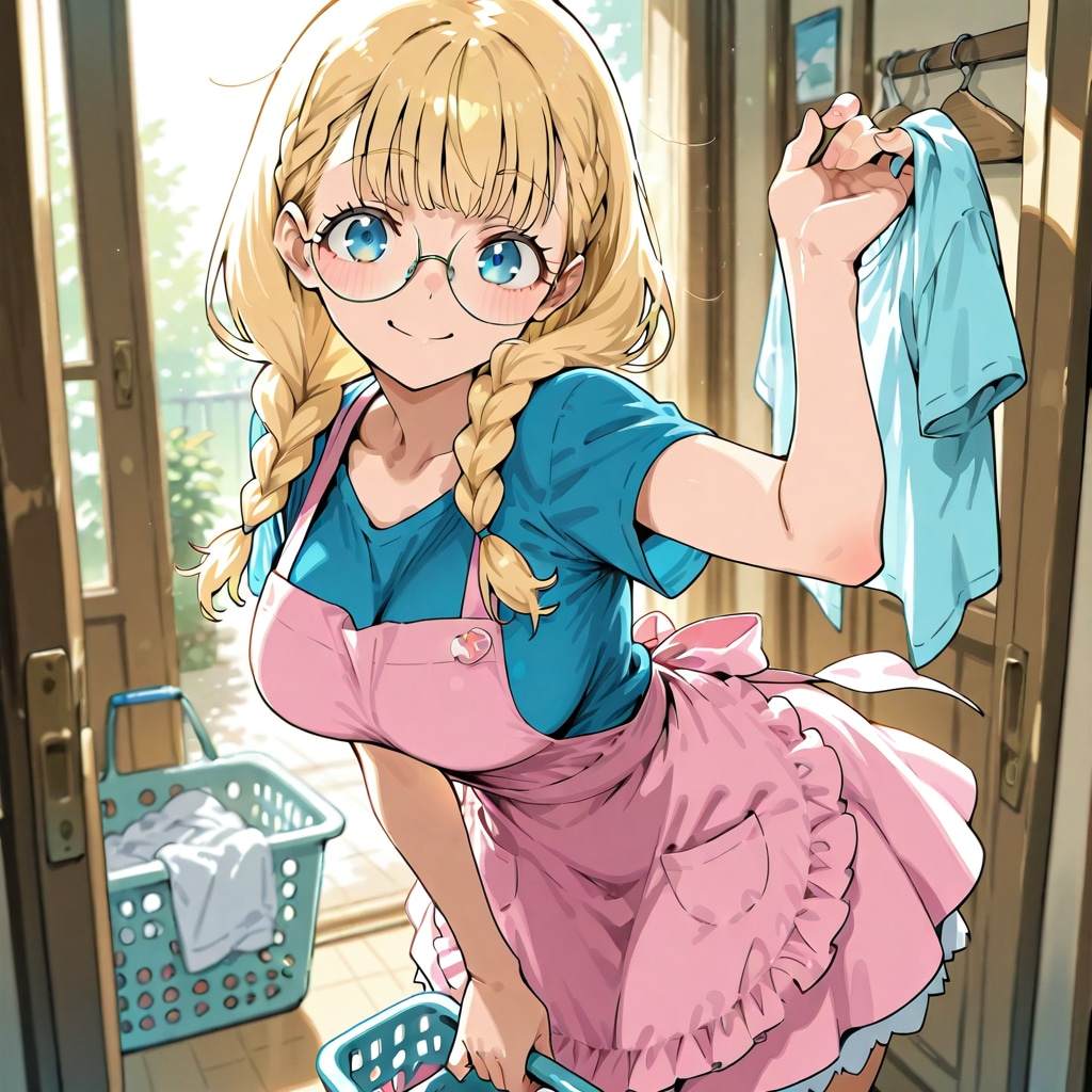 いい天気だし洗濯物干すよ！ | の人気AIイラスト・グラビア