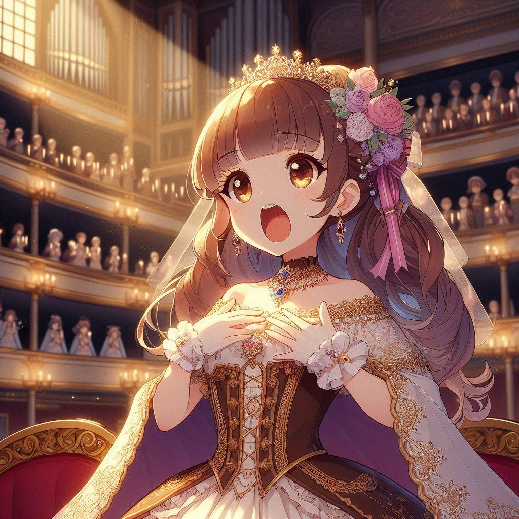 堂々と歌う女の子