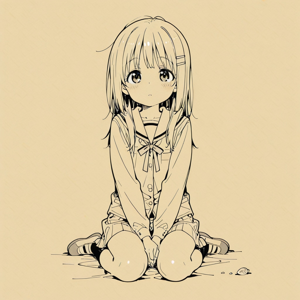 下書きの女の子 | の人気AIイラスト・グラビア