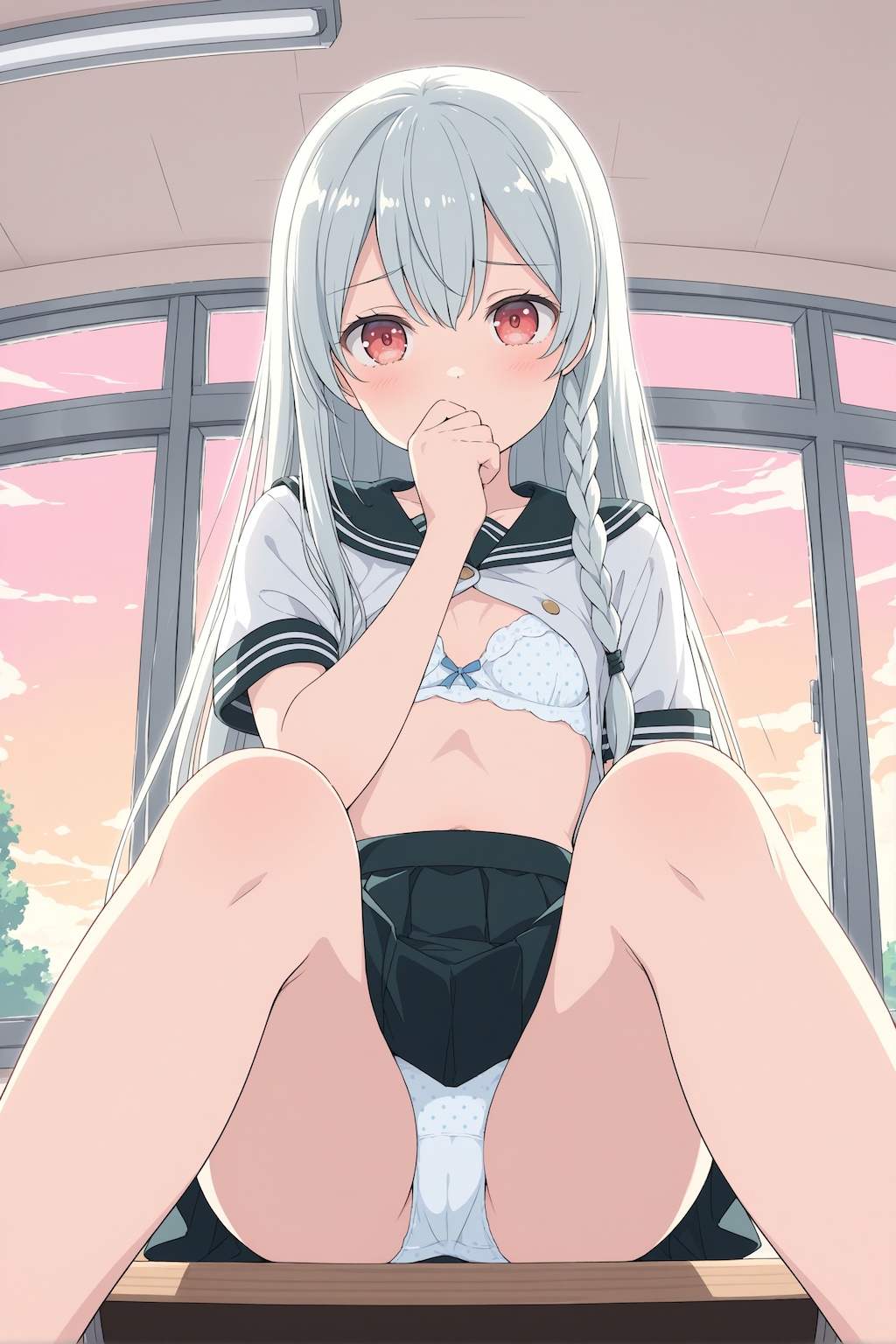 夕方の教室