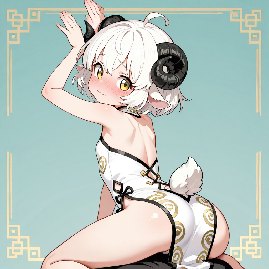 こ、このポーズ、恥ずかしいですぅ～。