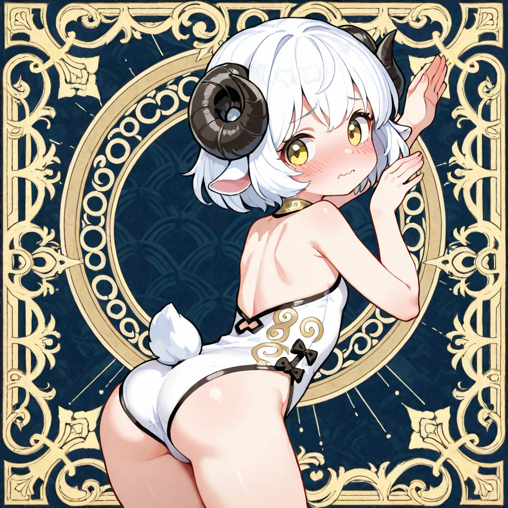 こ、このポーズ、恥ずかしいですぅ～。