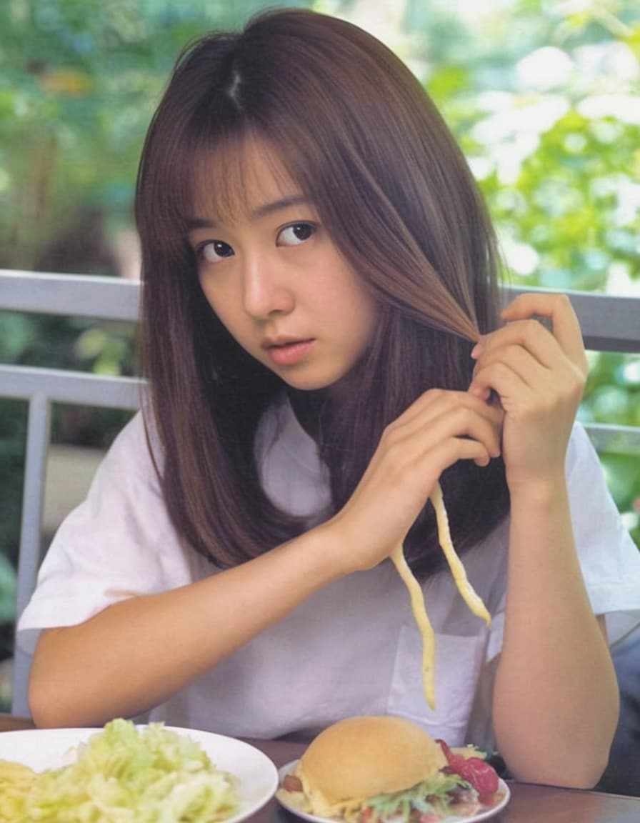 髪を食べる
