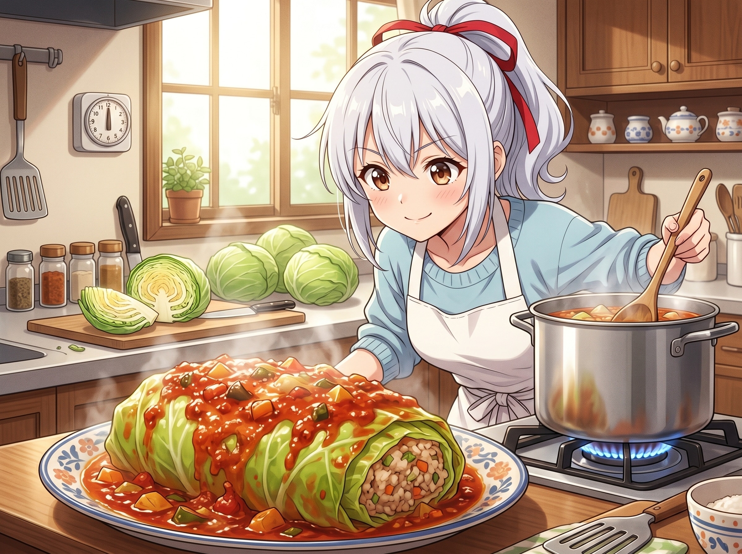 春キャベツでロールキャベツ | の人気AIイラスト・グラビア