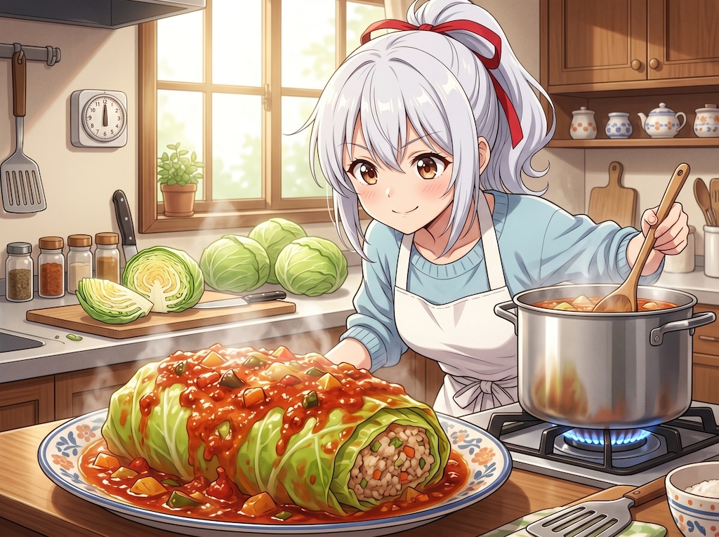 春キャベツでロールキャベツ