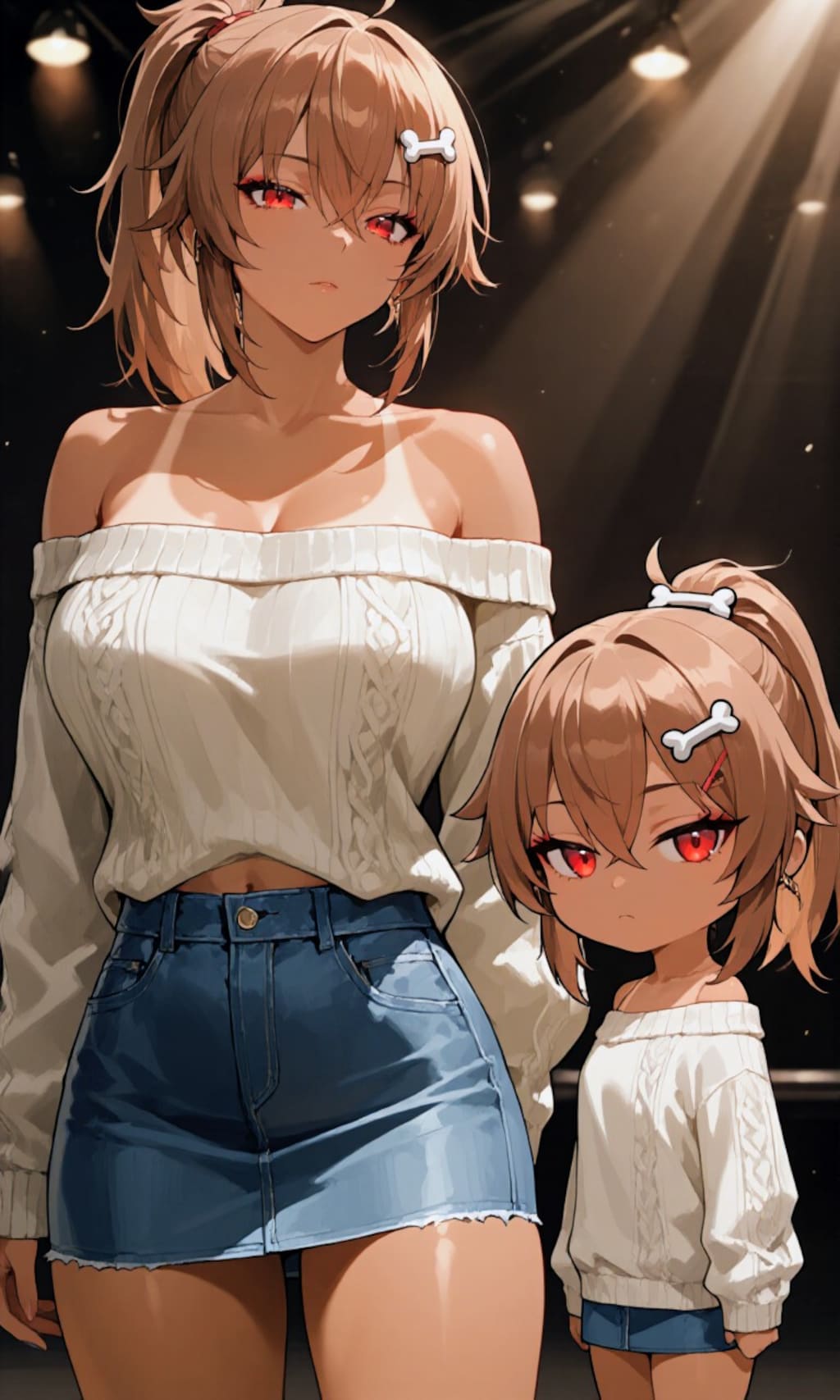 八頭身おにくちゃん🍖＆ちびおにくちゃん🍖