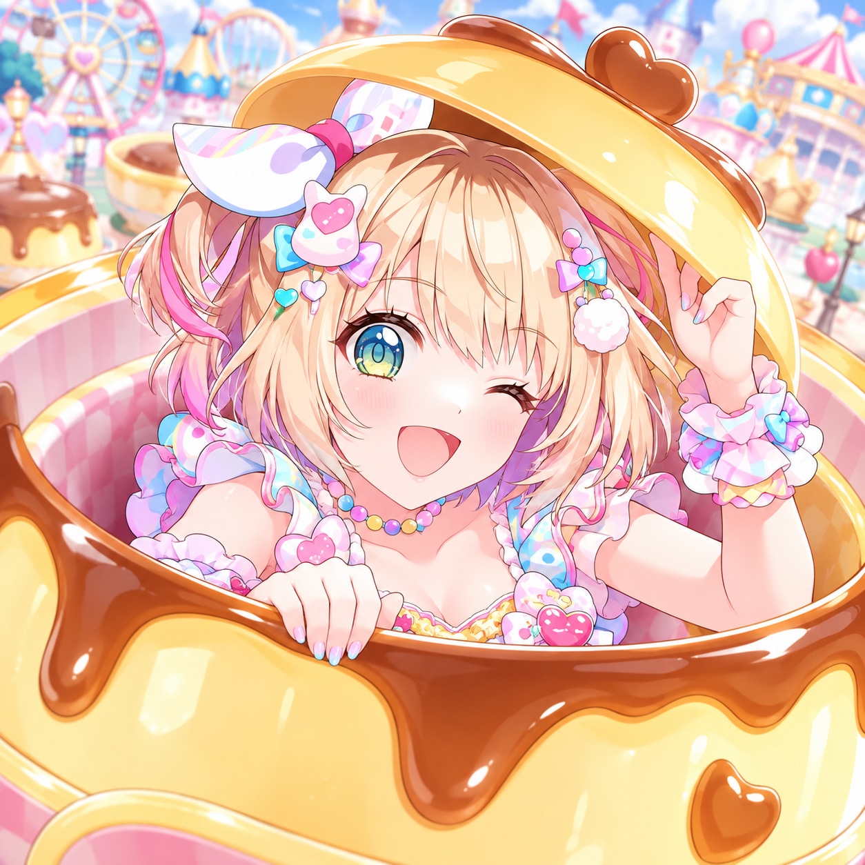 プリン遊園地にて（２）３時のアイドル　GPTimages2.5 | の人気AIイラスト・グラビア
