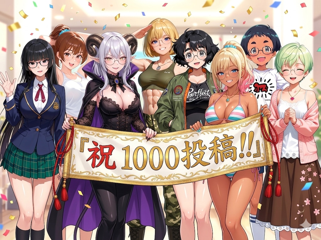 祝  1000投稿達成!!