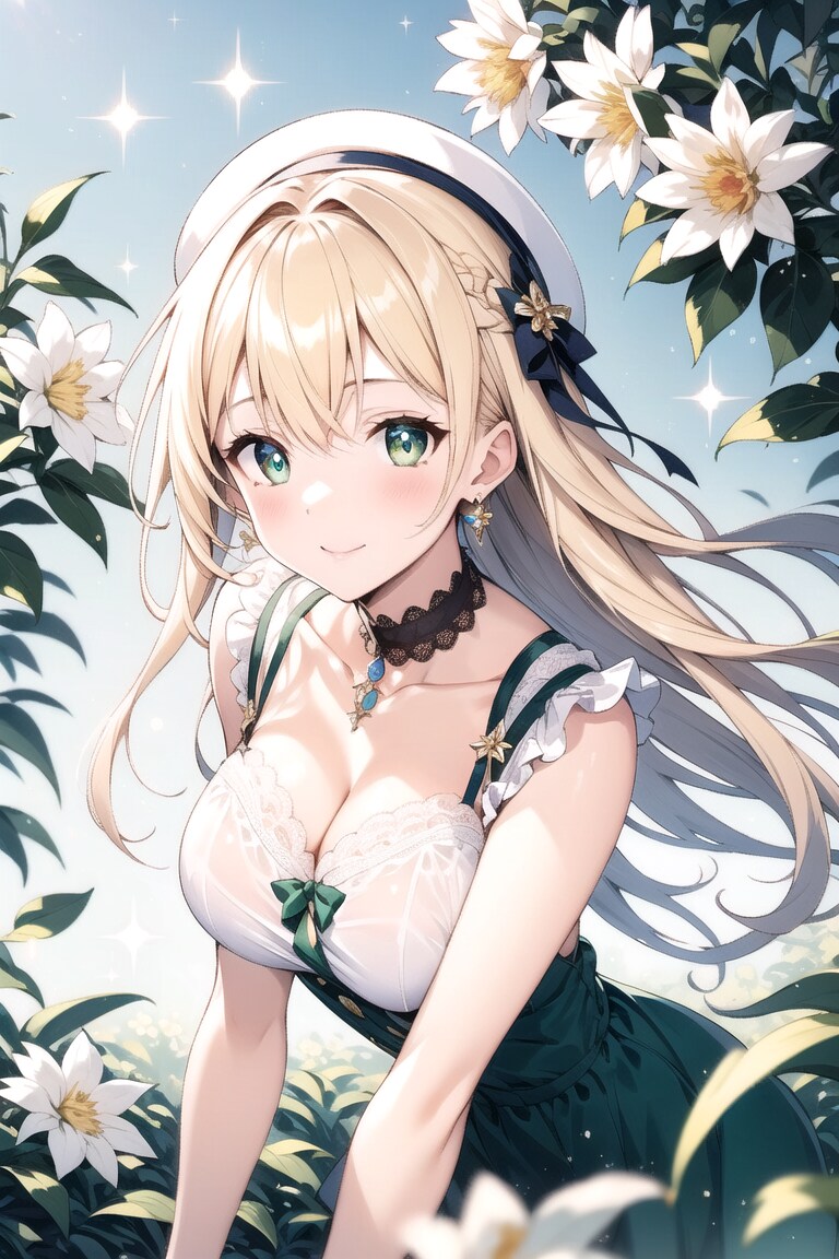Girl & Flowers