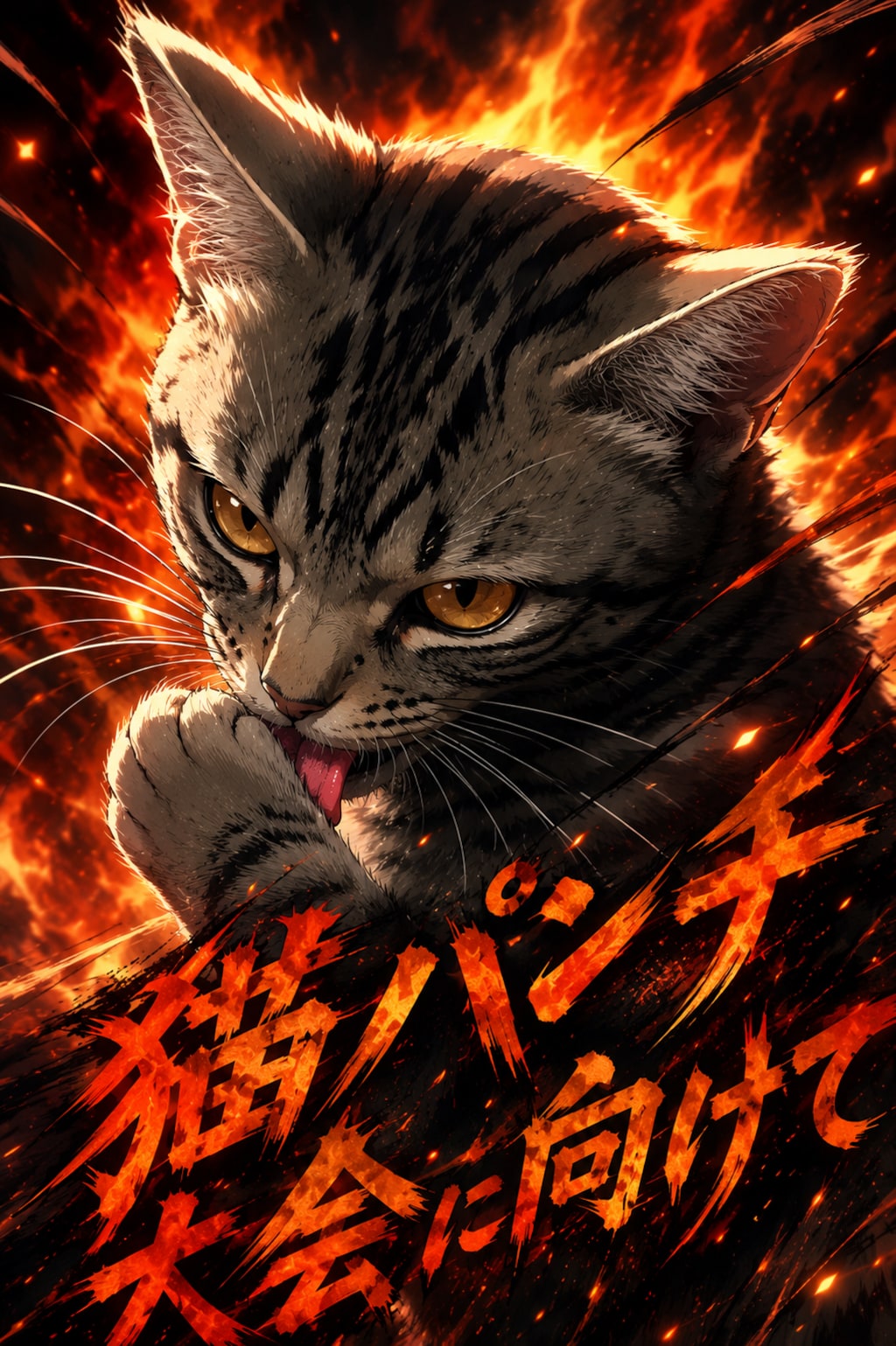 猫パンチ大会に向けて（ぱち）