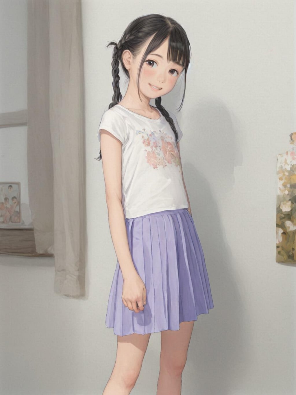 スカート練習中