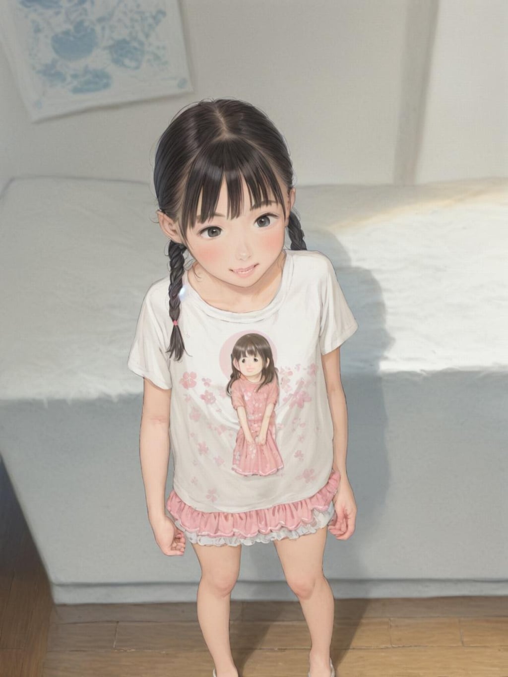 スカート練習中