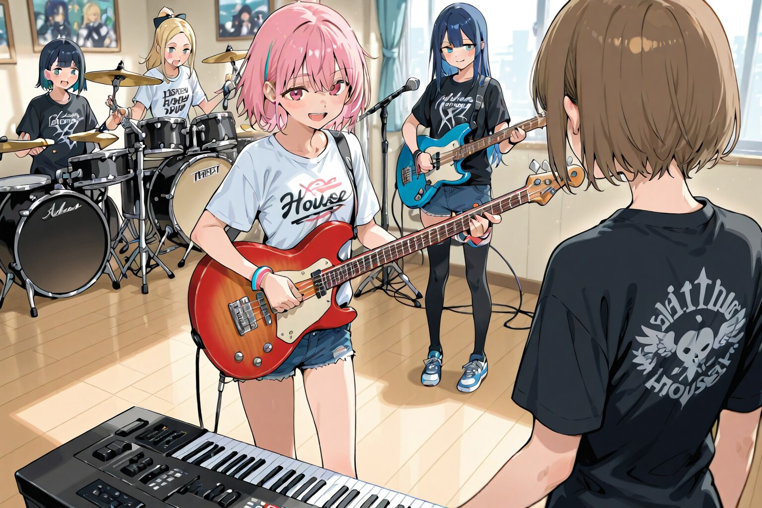 ダブルドラムのガールズバンド | の人気AIイラスト・グラビア