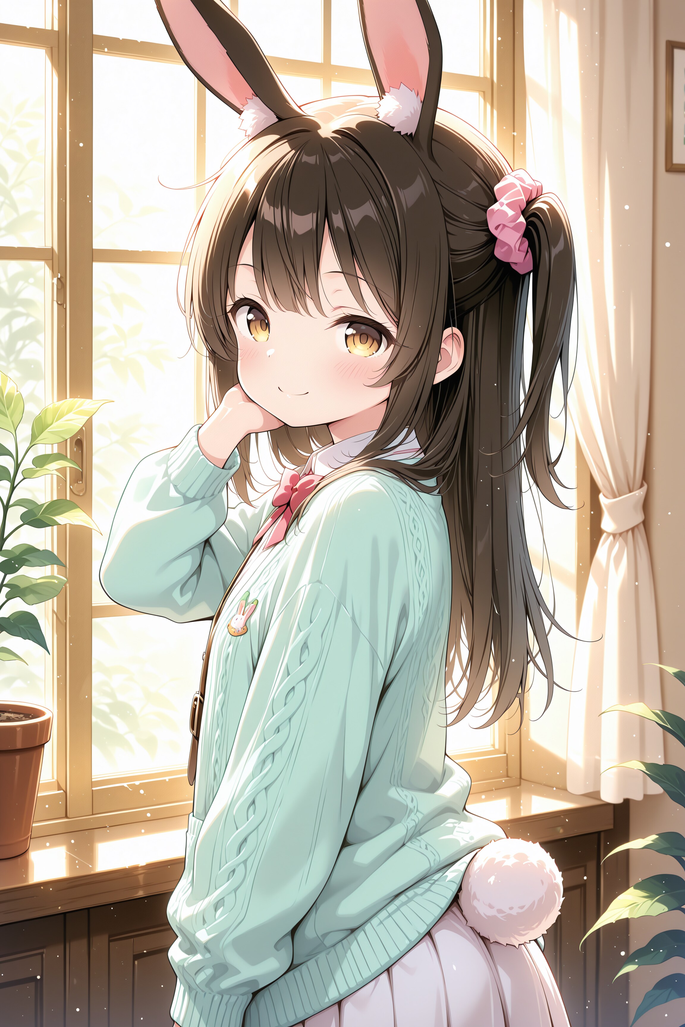 陽だまりのウサギガール | の人気AIイラスト・グラビア