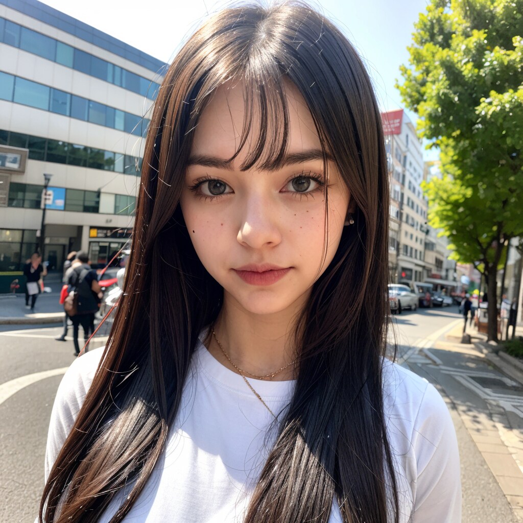 街中の美少女