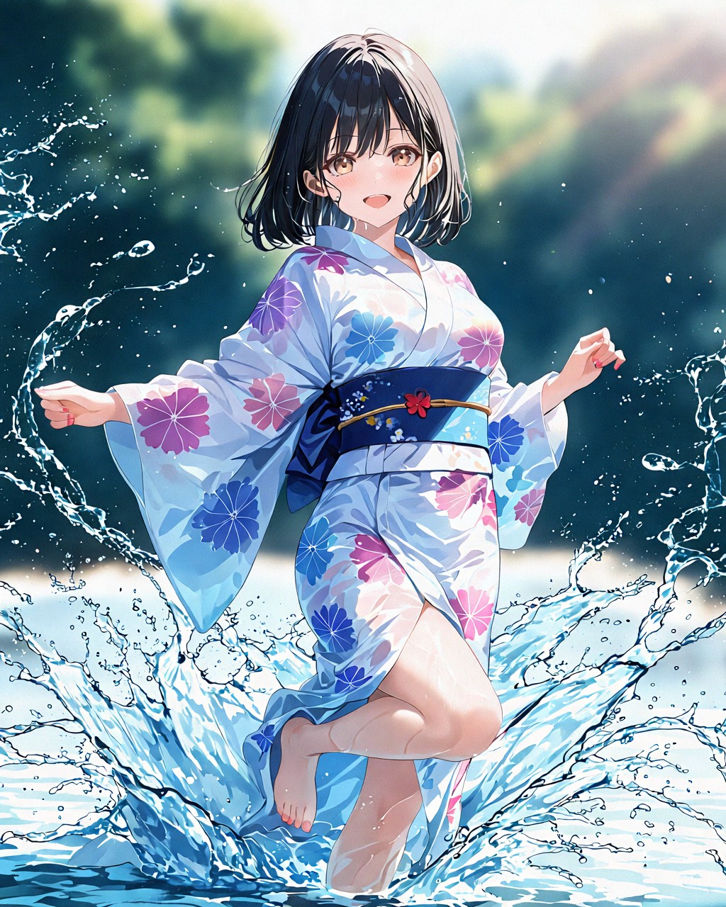 浴衣でスプラッシ