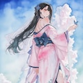 美しい女性のサイドビュー 3枚目