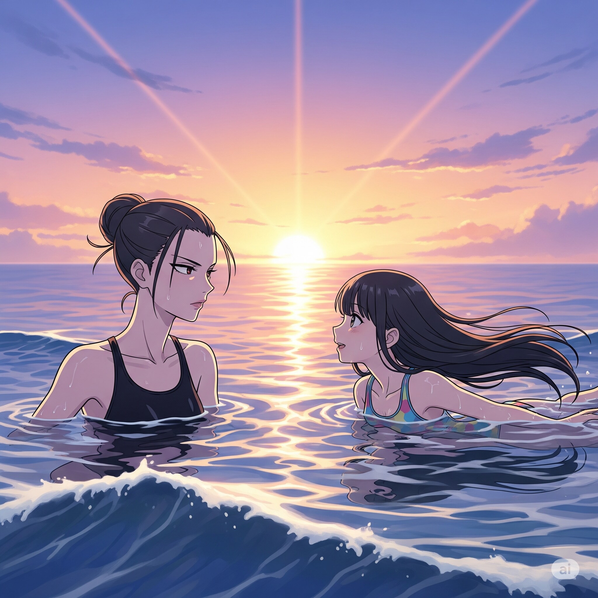 夕方の意味で泳ぐ『フェミナチ』と女子高生
