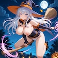 縞パンおっぱい魔女 3枚目