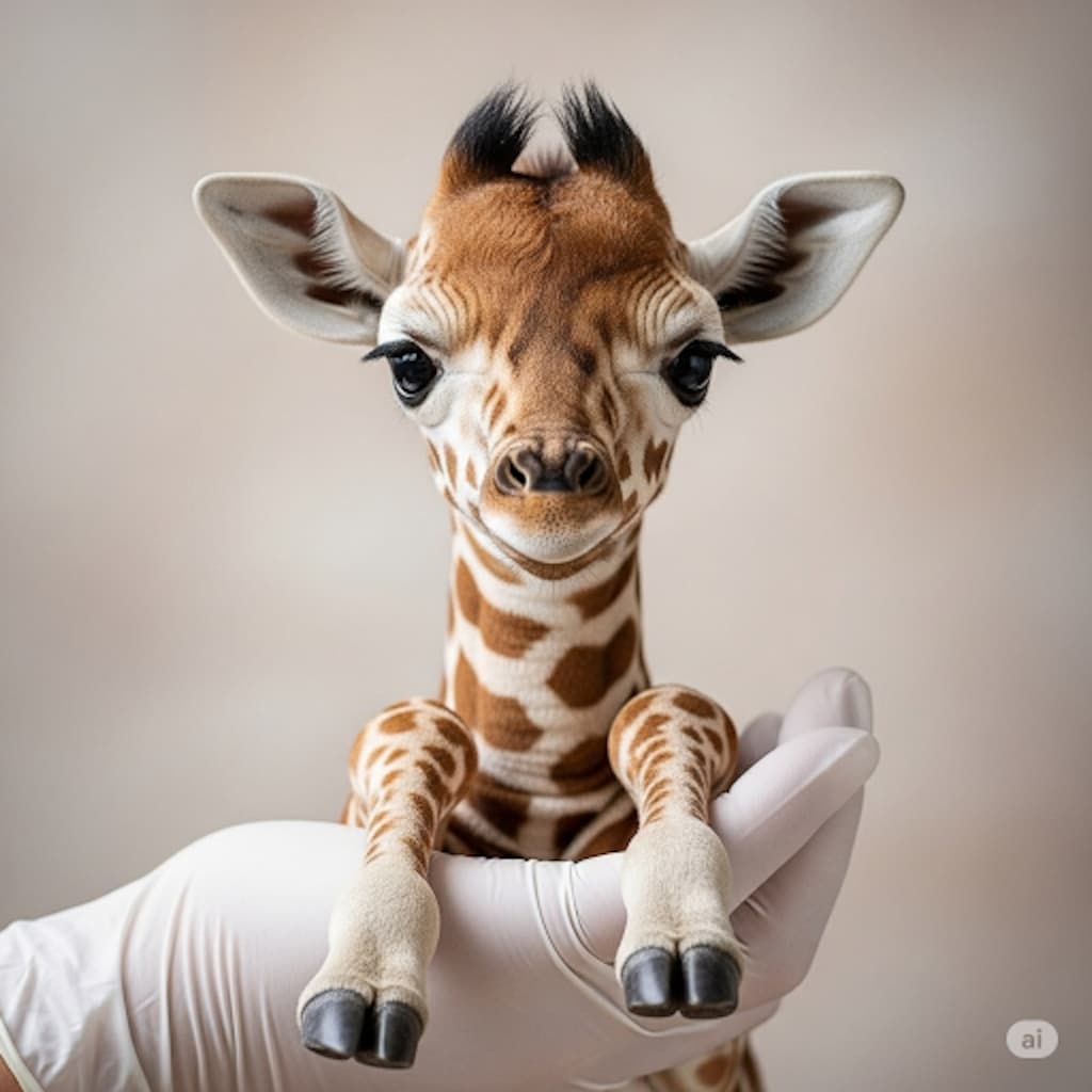 キリンだって小さければかわいいんだそ！