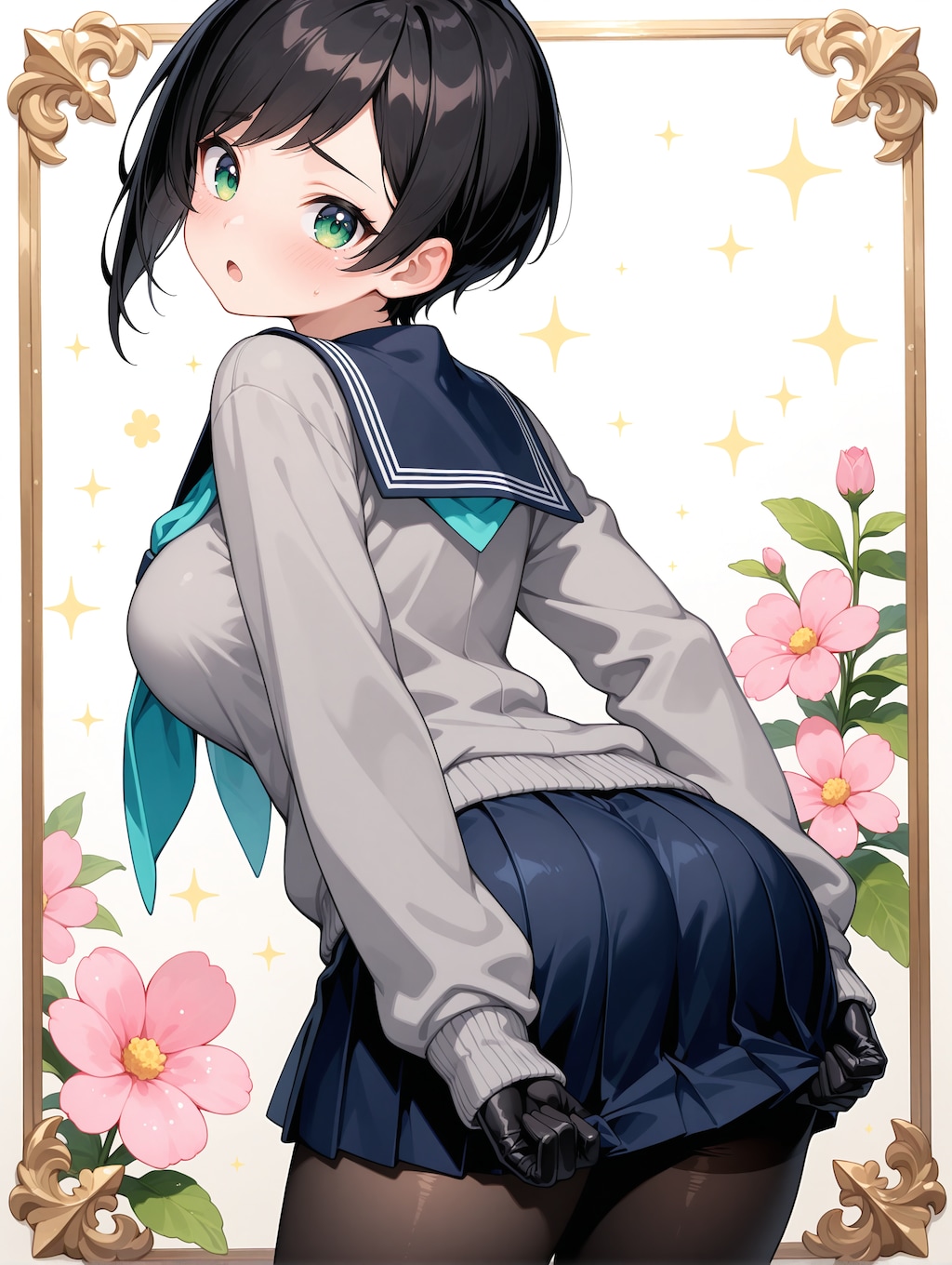 サキちゃんはしっかり着る