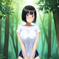 久しぶりに帰省した日に、駅まで出迎えに来てくれていた幼馴染のまだ付き合っても居ない頃のAI奥さん 9枚目